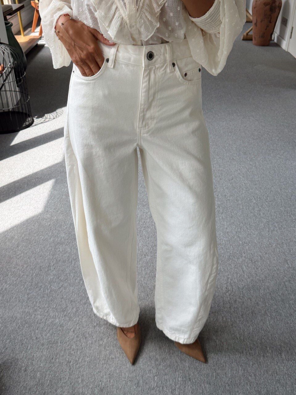 KREM BAGGY BARREL JEAN