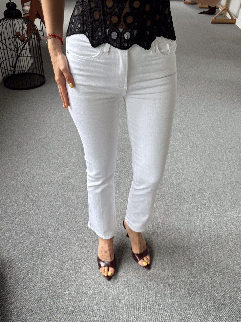 BEYAZ FLARE DENIM JEAN