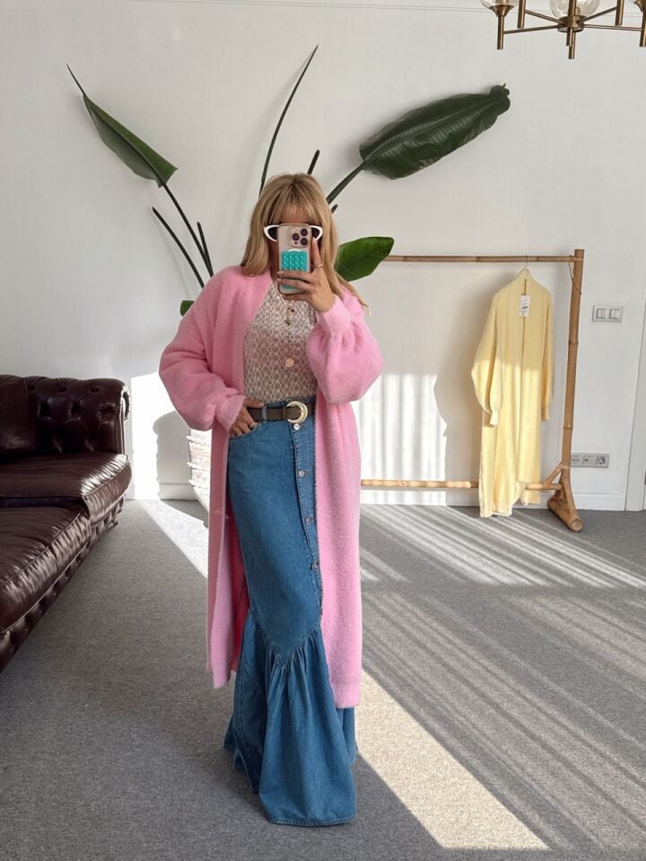 DENIM ETEK UCU VOLANLI ETEK