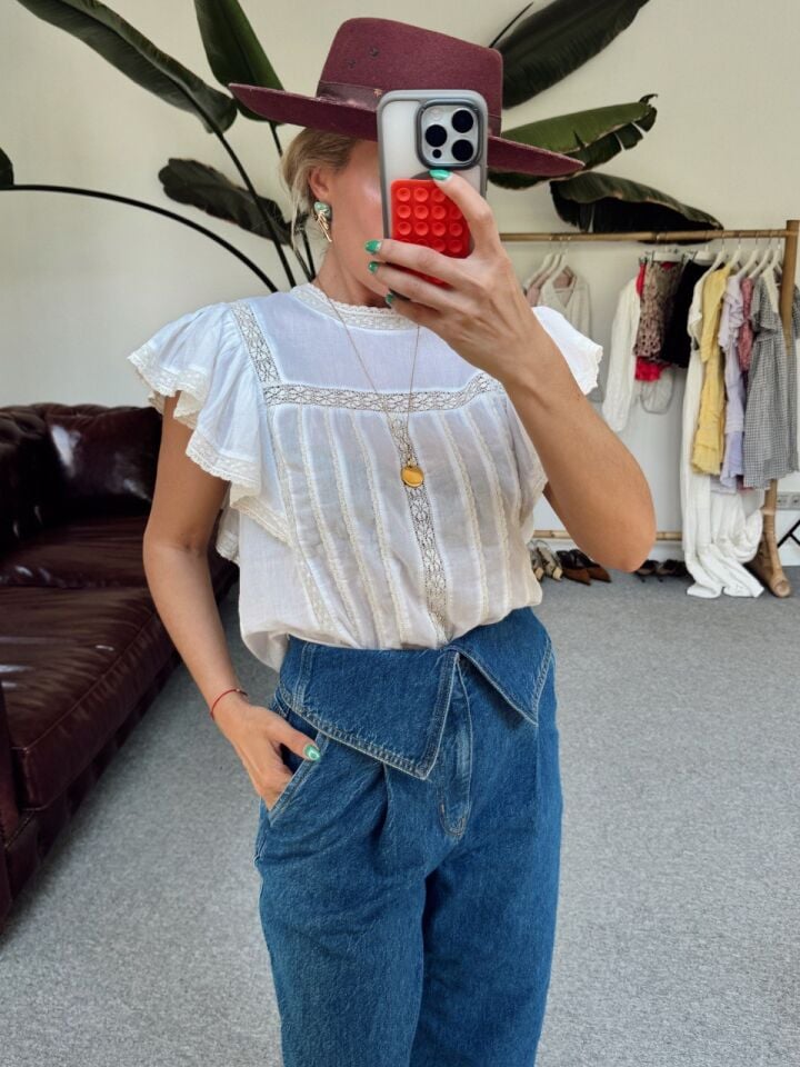 MAVİ PAPERBAG JEAN