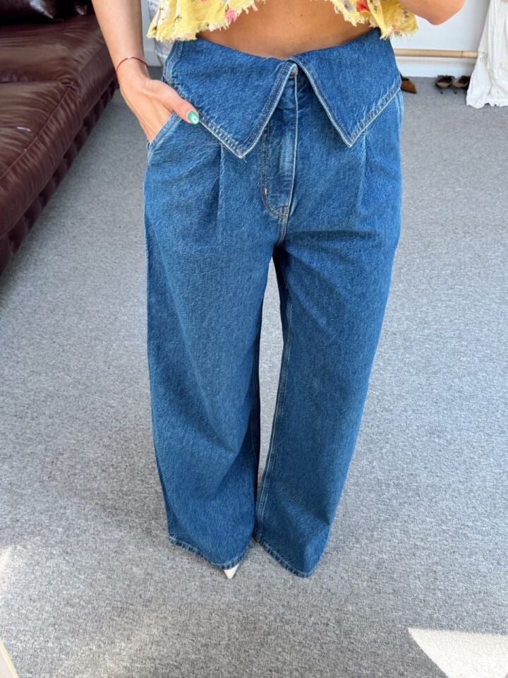 MAVİ PAPERBAG JEAN