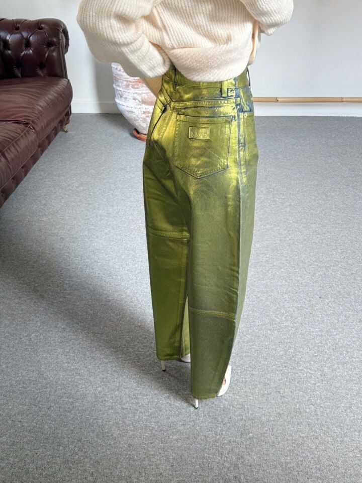 YEŞİL VARAKLI SLOUCHY JEAN