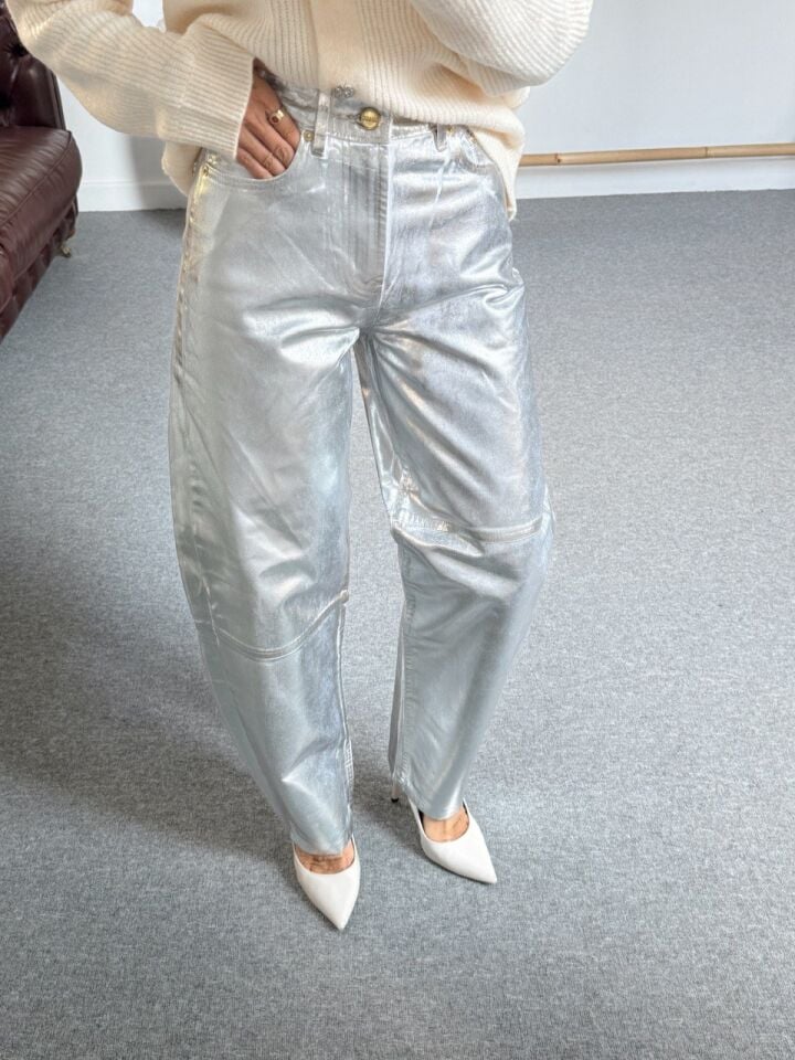 GRİ VARAKLI SLOUCHY JEAN