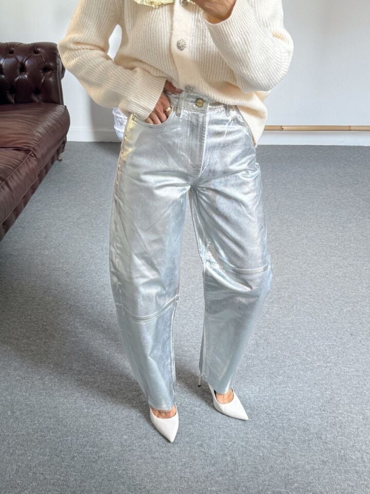 GRİ VARAKLI SLOUCHY JEAN