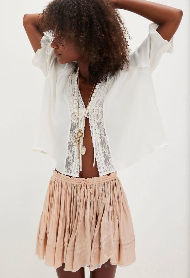 ŞARAP RENGİ  SATEN MİNİ İTHAL ETEK