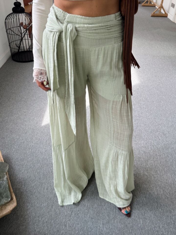 SU YEŞİLİ ASTARLI İTHAL PANTOLON