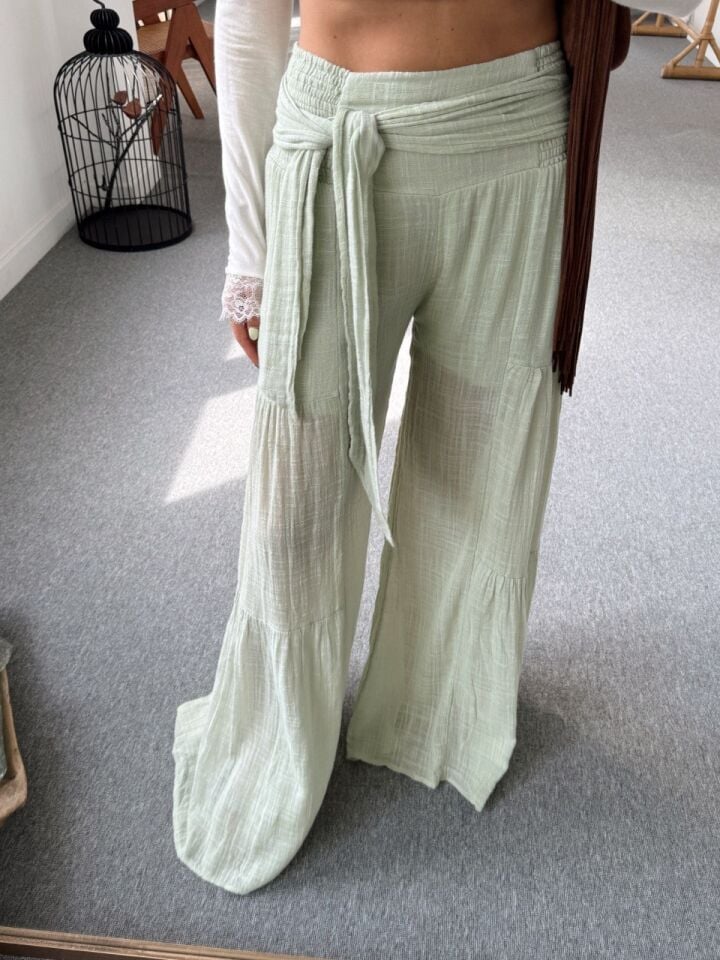 SU YEŞİLİ ASTARLI İTHAL PANTOLON