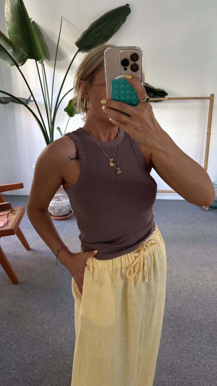 KAHVE FİTİLLİ KOLSUZ TOP