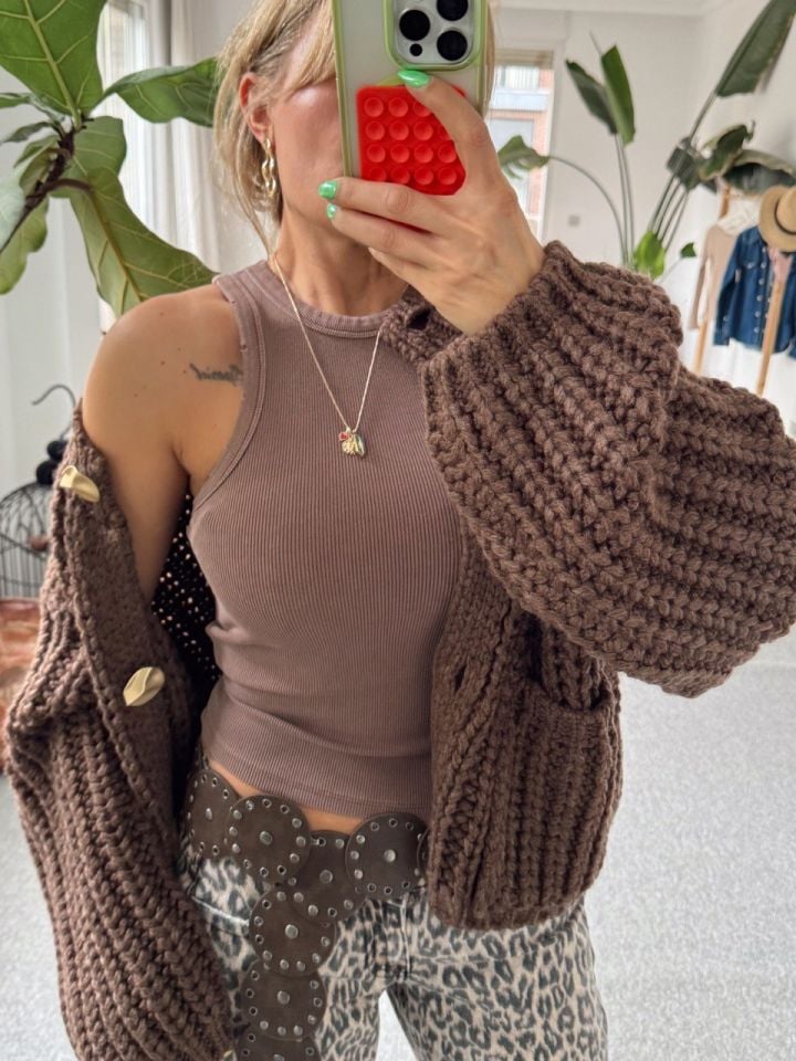 KAHVE FİTİLLİ KOLSUZ TOP