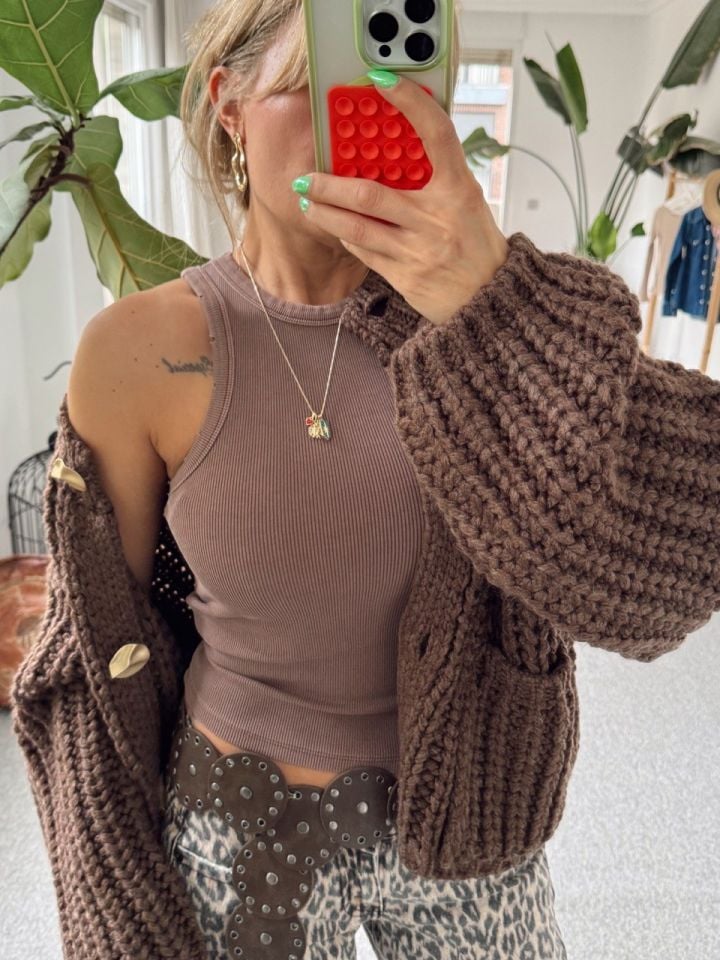 KAHVE FİTİLLİ KOLSUZ TOP