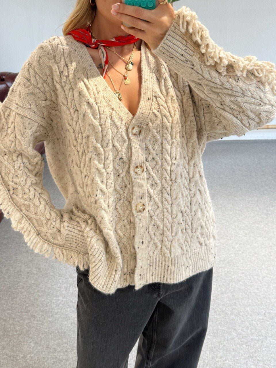 VİZON PÜSKÜL DETAY KIRÇILLI HIRKA