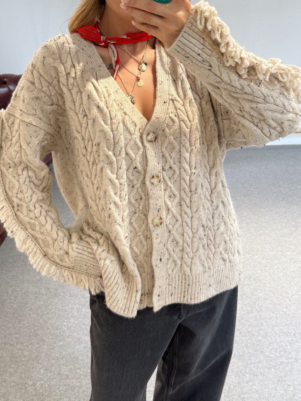 VİZON PÜSKÜL DETAY KIRÇILLI HIRKA