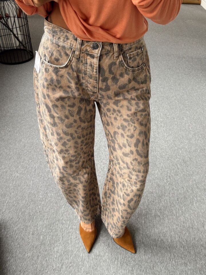 LEOPAR DESEN SLOUCHY JEAN