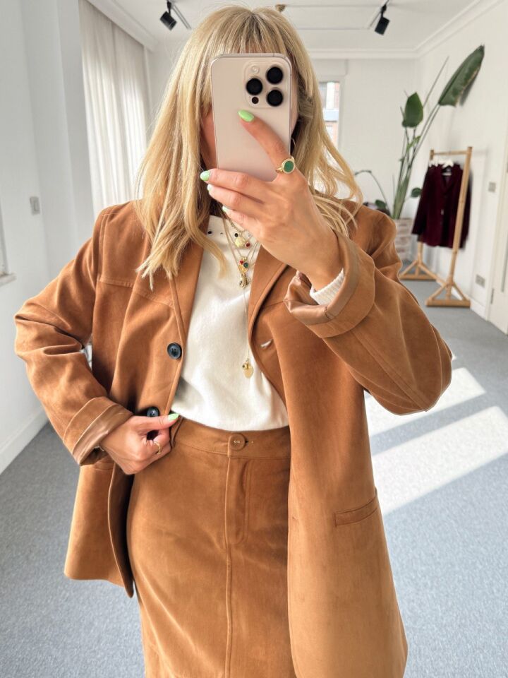 TABA NUBUK MİDİ ETEK