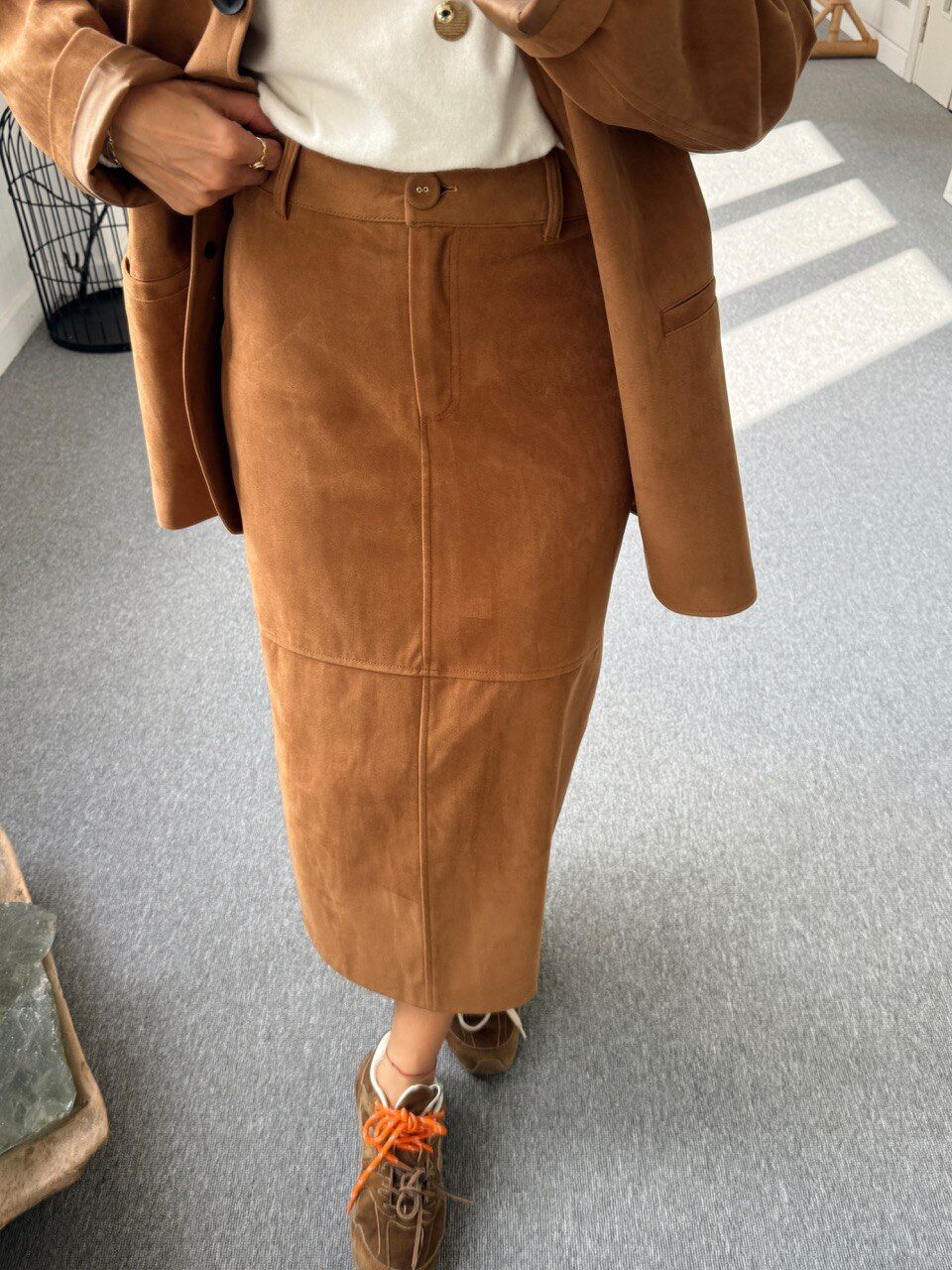 TABA NUBUK MİDİ ETEK