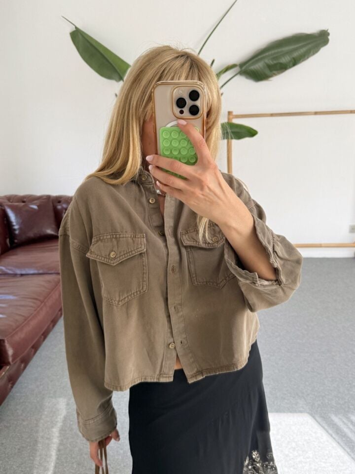 VİZON TENSEL KARIŞIMLI CEKET GÖMLEK