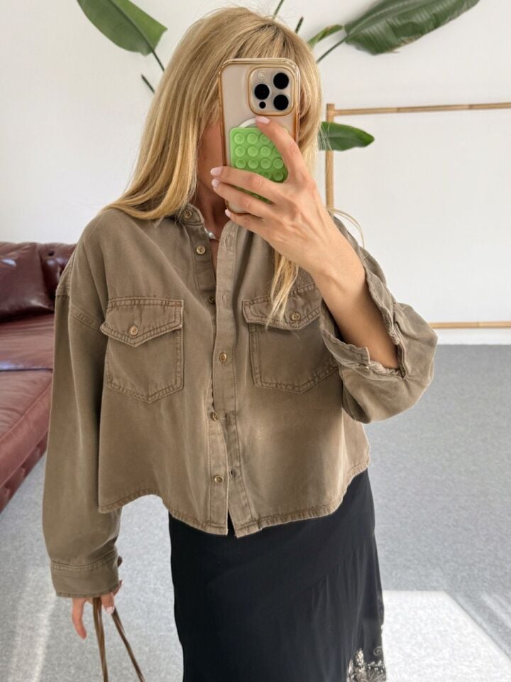 VİZON TENSEL KARIŞIMLI CEKET GÖMLEK