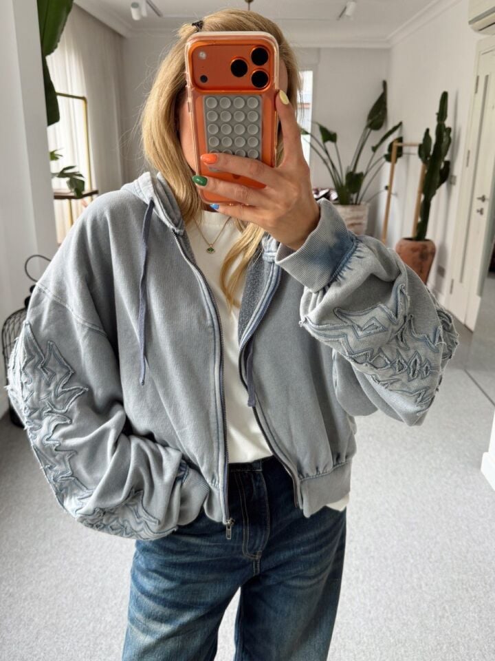 BUZ MAVİSİ İTHAL SWEATSHIRT