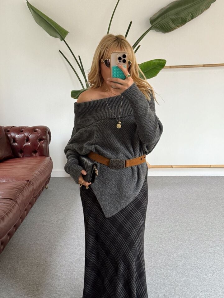 ANTRASİT ASİMETRİK KAZAK