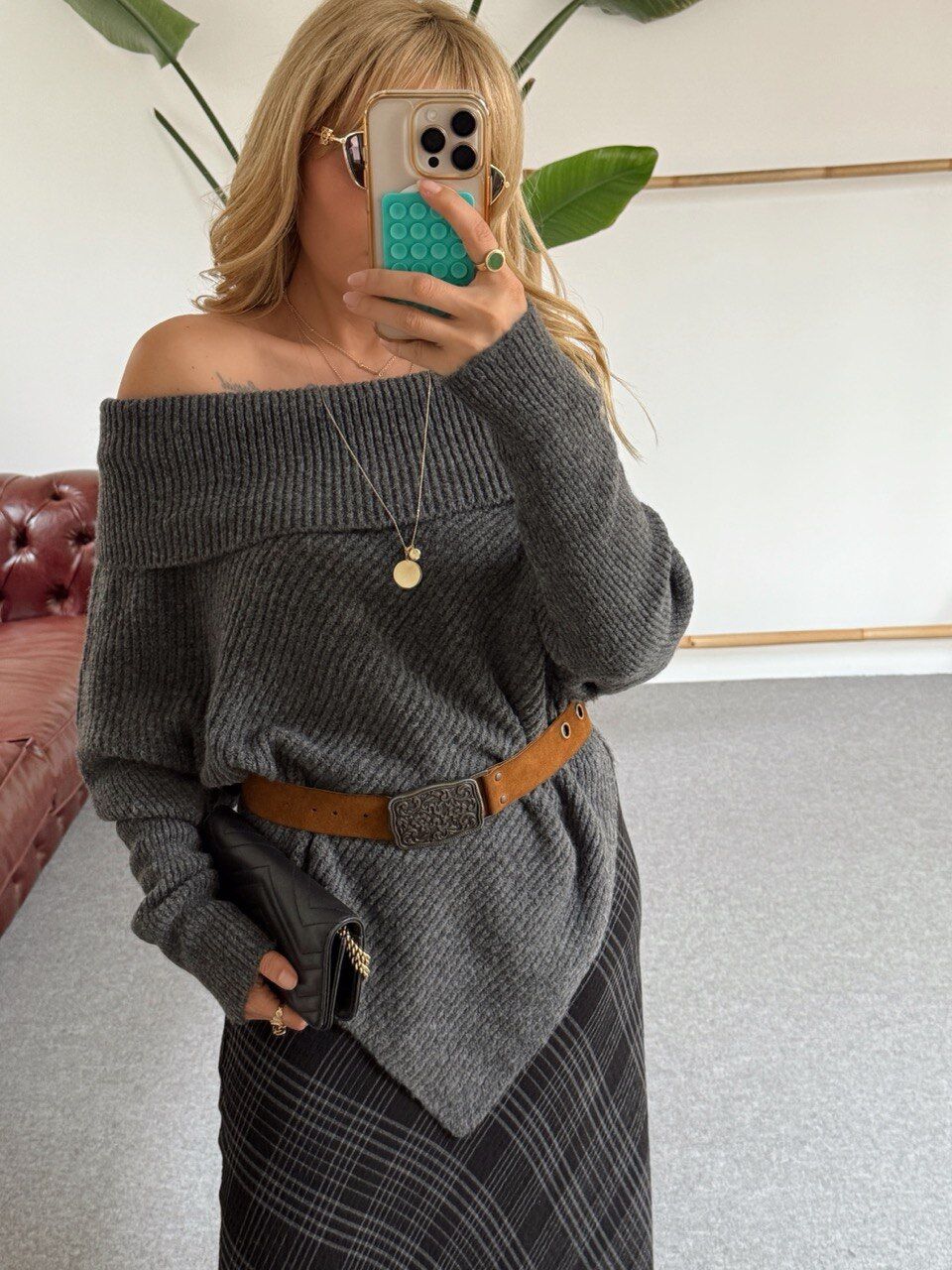 ANTRASİT ASİMETRİK KAZAK