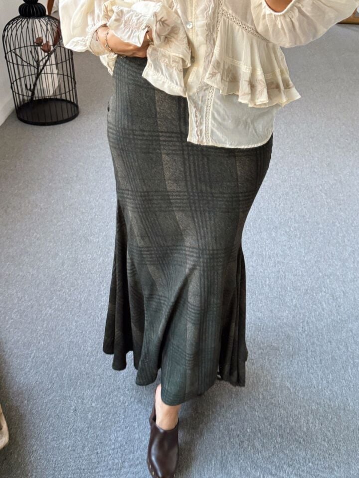 HAKİ EKOSELİ VOLANLI ETEK