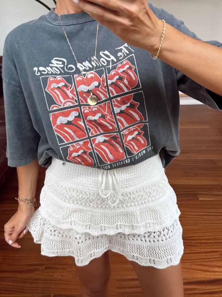 KREM DANTEL ŞORT ETEK