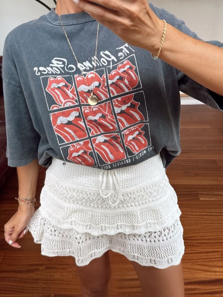 KREM DANTEL ŞORT ETEK