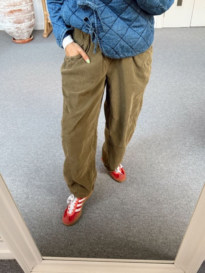 HAKİ KADİFE BALON İTHAL PANTOLON