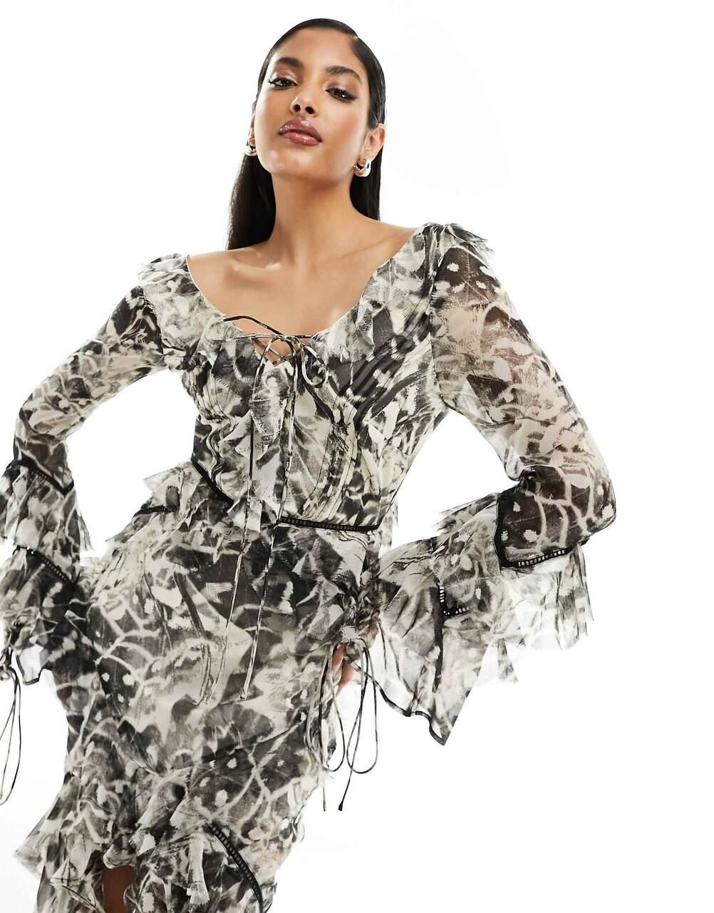 DESENLİ PENCERE DETAY İTHAL ELBİSE