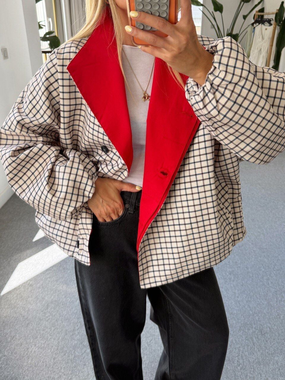 GARNİLİ EKOSE BOMBER CEKET