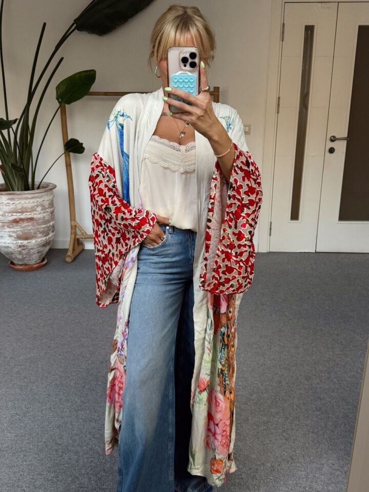 TAVUS KUŞU DESEN KAFTAN