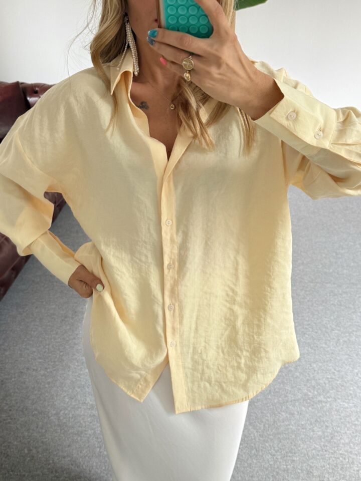 SARI MODAL KUMAŞ GÖMLEK