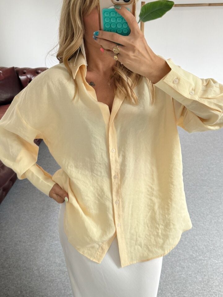 SARI MODAL KUMAŞ GÖMLEK