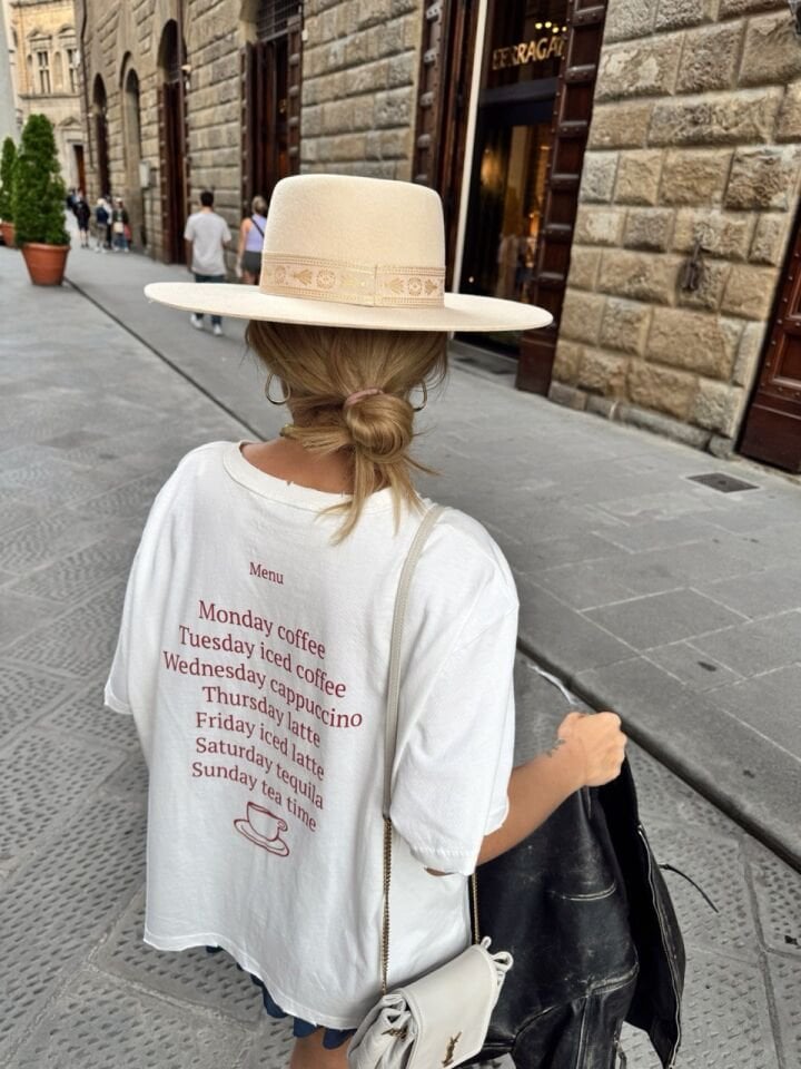 CUP-DAY SLOGANLI PAMUKLU TSHIRT