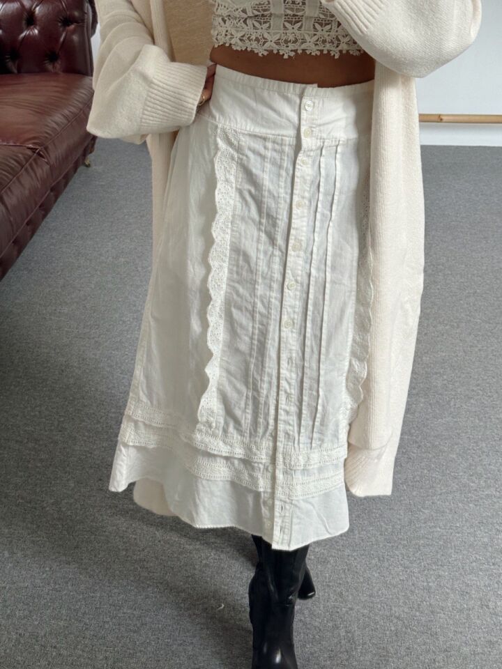 DANTEL İŞLEMELİ İTHAL ETEK