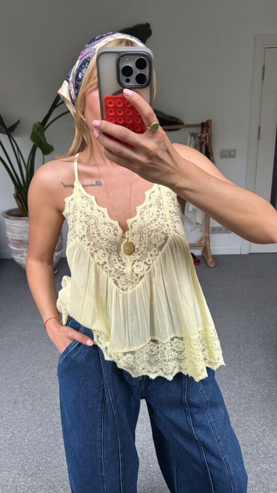 SARI ASKILI İTHAL BLUZ