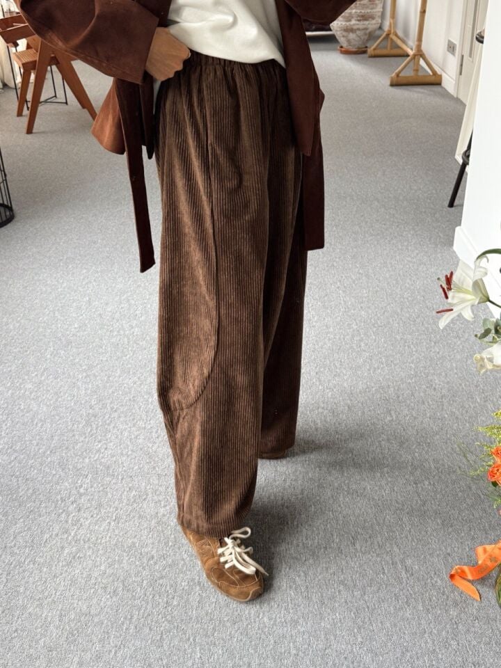 KAHVE KADİFE BALON PANTOLON