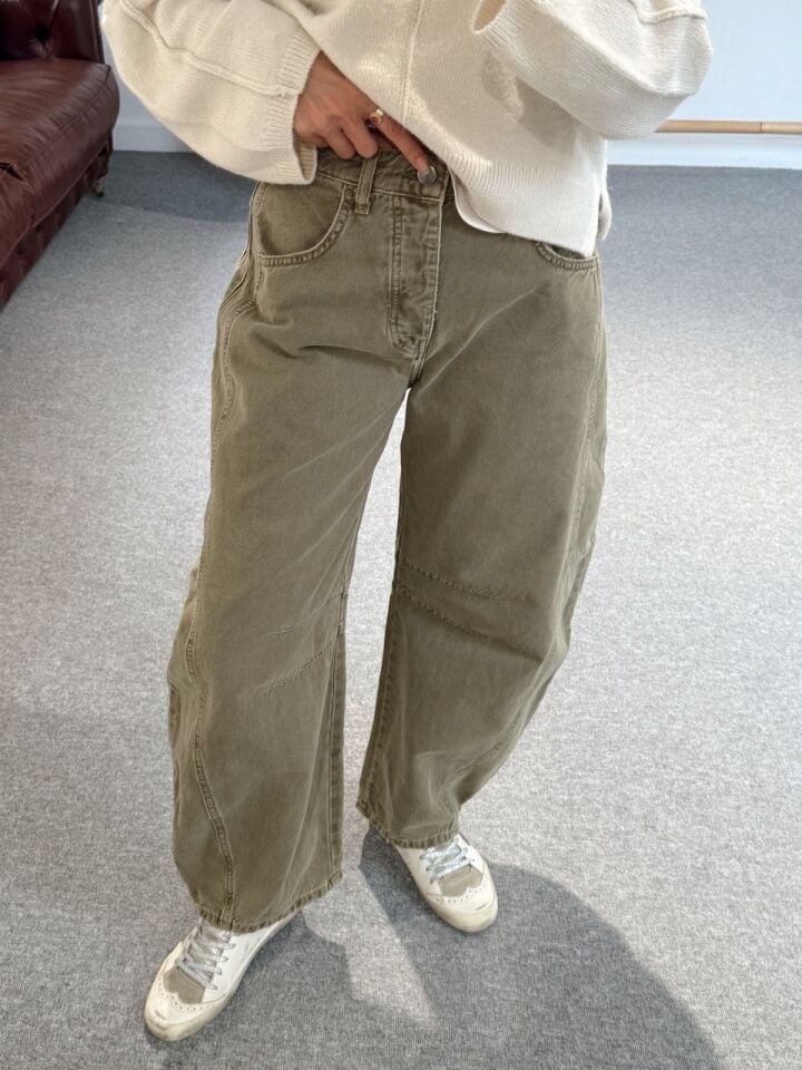 HAKİ BARREL JEAN