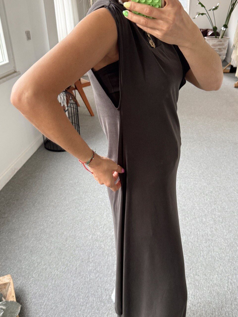 KAHVE MODAL TOP DETAYLI TUNİK BLUZ