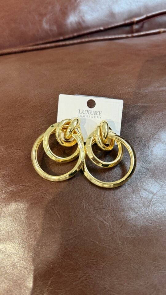 GOLD ÇOK HALKALI KÜPE