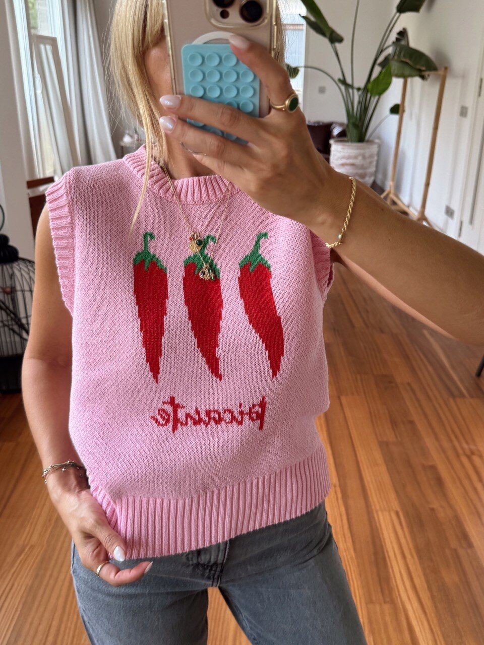 BİBER DESENLİ TRİKO SÜVETER