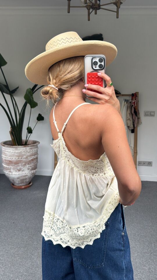 TEREYAĞI SARISI  ASKILI İTHAL BLUZ