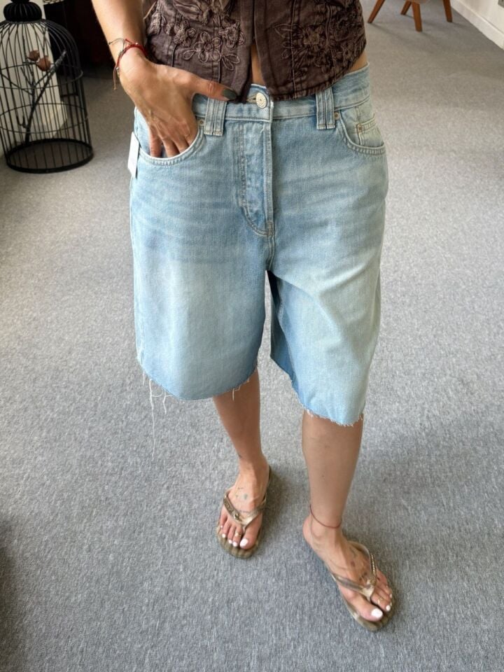 AÇIK MAVİ DENIM BERMUDA