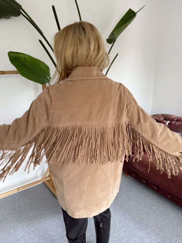 VİZON PÜSKÜLLÜ NUBUK CEKET