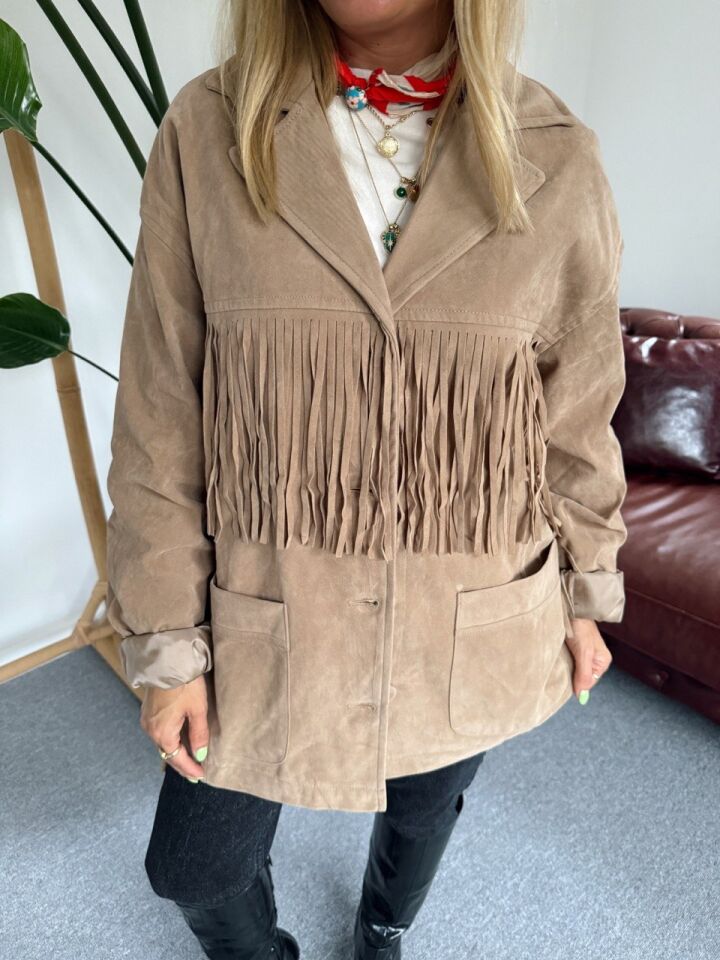 VİZON PÜSKÜLLÜ NUBUK CEKET