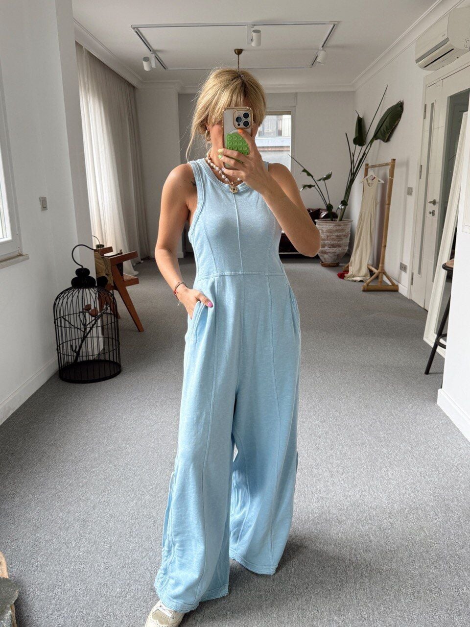 BEBE MAVİ PAMUKLU İTHAL TULUM