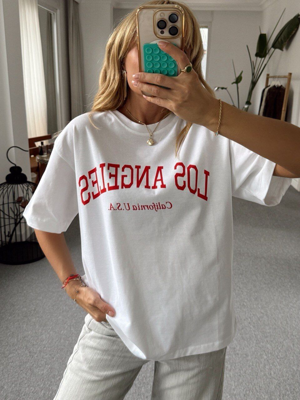 LOS ANGELES BASKILI TSHİRT