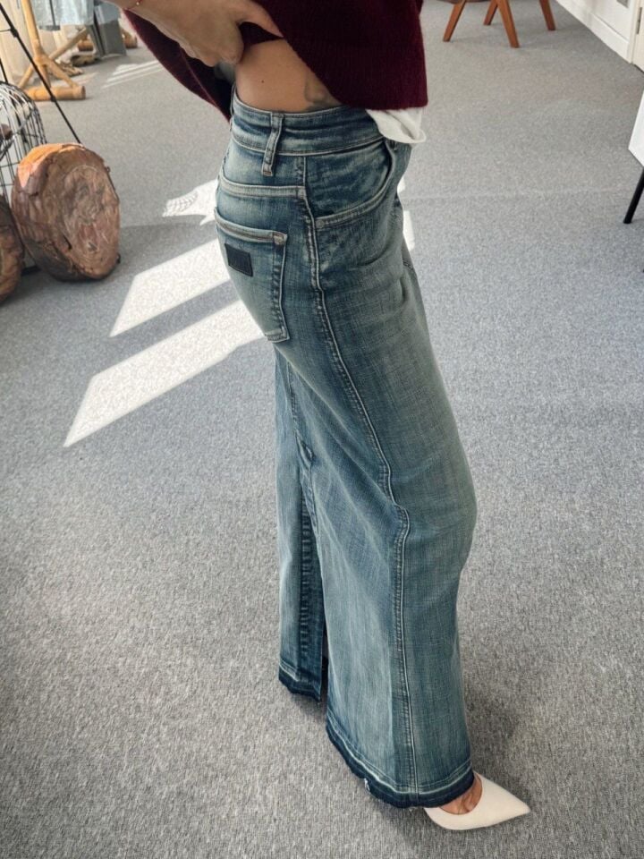 YIRTMAÇ DETAY DENIM ETEK