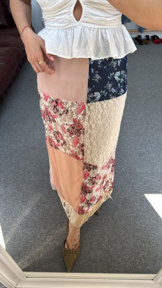 DESENLİ TÜL ASTARLI İTHAL ETEK