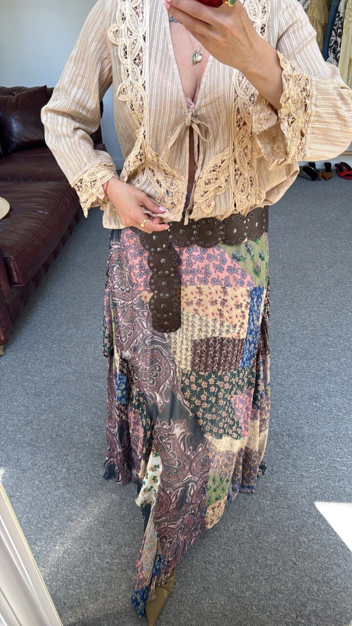 PATCHWORK DESEN ASTARLI İTHAL ETEK